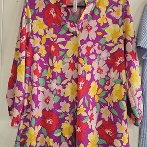 Floral Women's Blouse - Multicolor